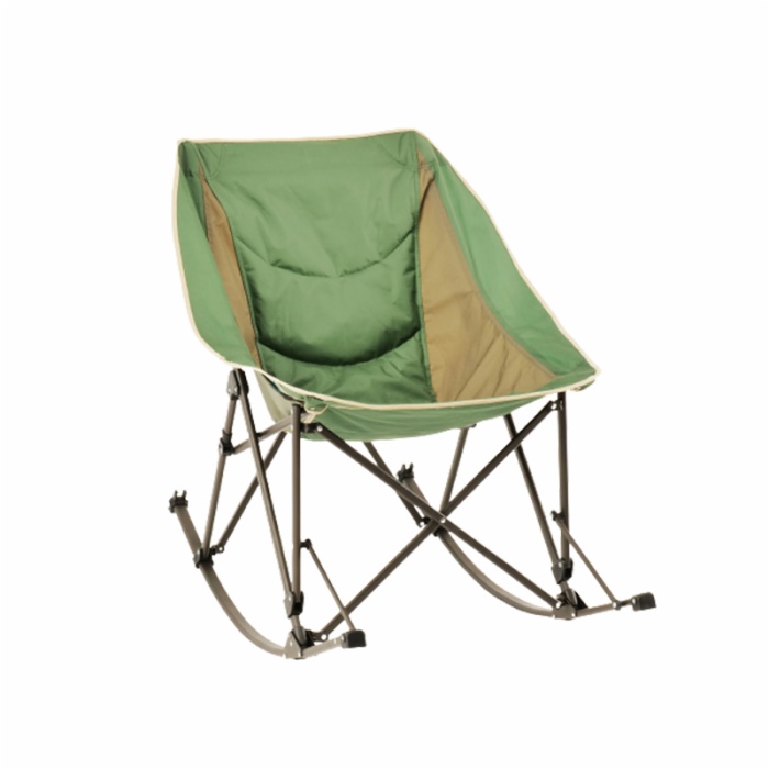 Portable Luxury Padded Recliner Folding Lawn Camping Rocking Chair with Carry Bag