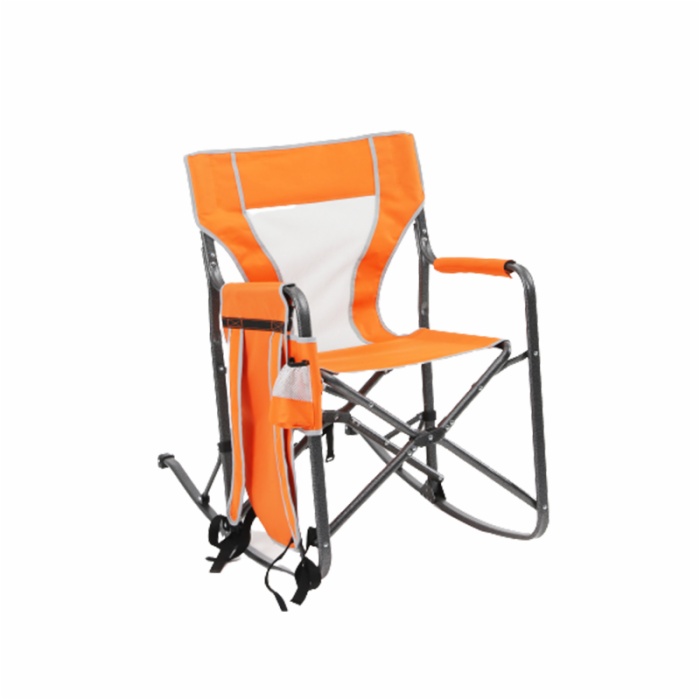 Deluxe Comfortable Portable Folding Rocking Director Camping Chair with Shouder Strap
