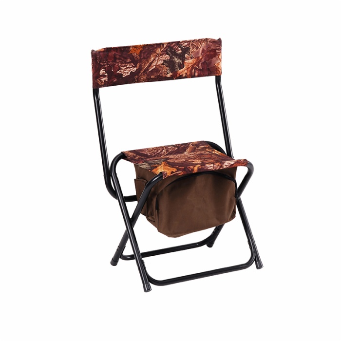 Foldable and Portable Steel Camping Hunting Chair Wiht Insulated Cooler Bag