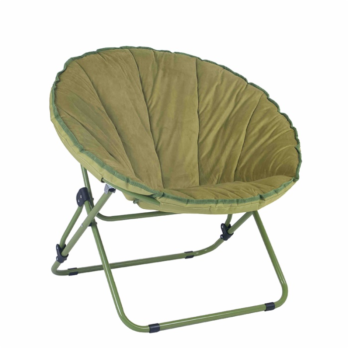 Luxury Oversized Portable Comfortable Round Moon Chair Camp Fold Chair