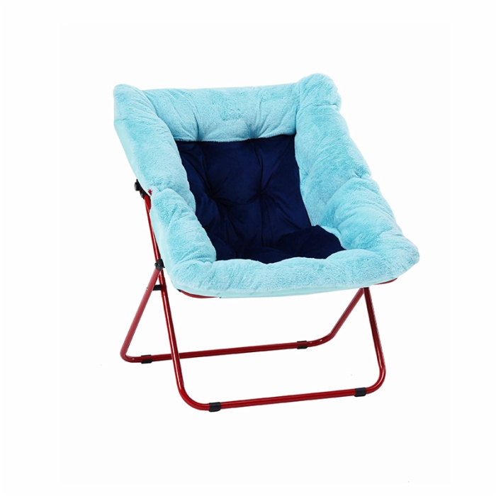 Indoor Furniture Steel Square Saucer Chair Camping Folding Moon Chair