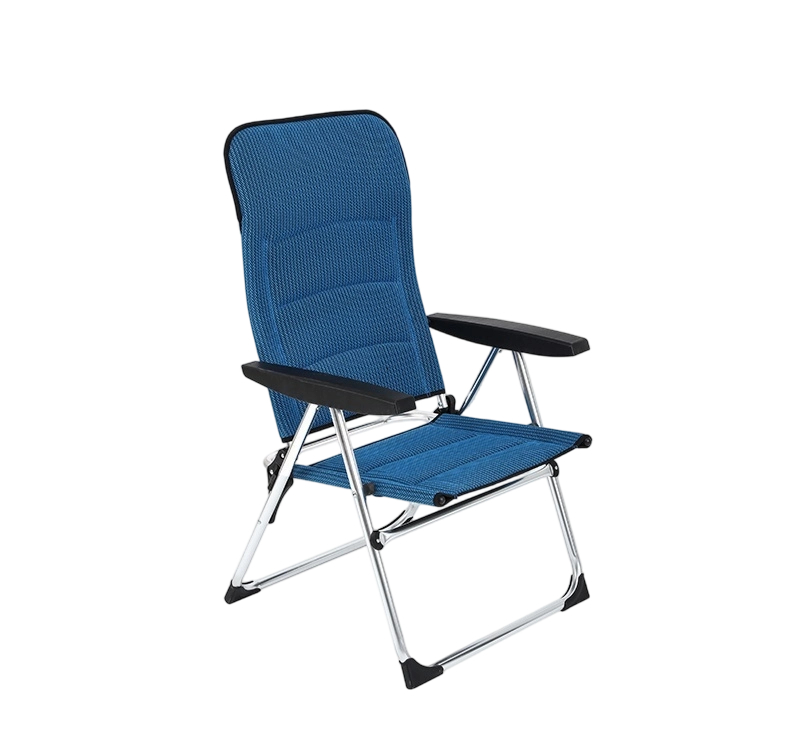 5 Position Adjustable Portable Aluminum Lightweight Outdoor Folding Camping Chair with Armrest
