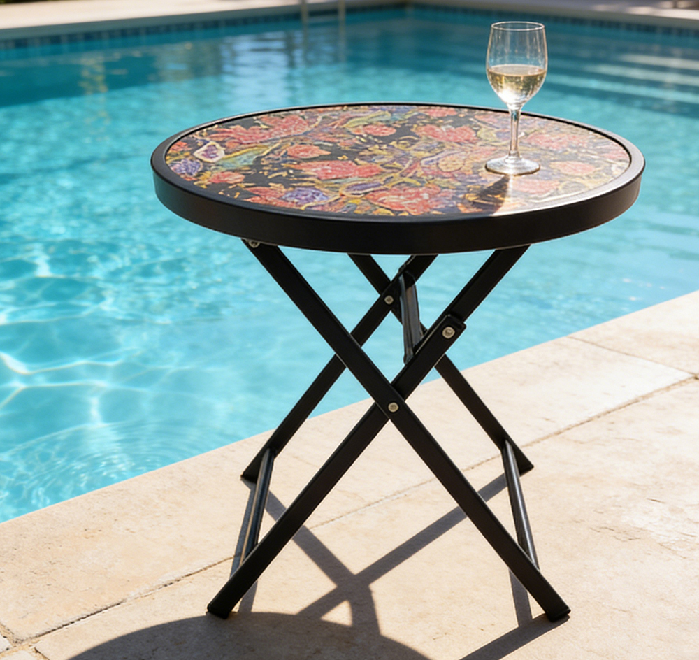 Steel Outdoor Folding Side Table T0016
