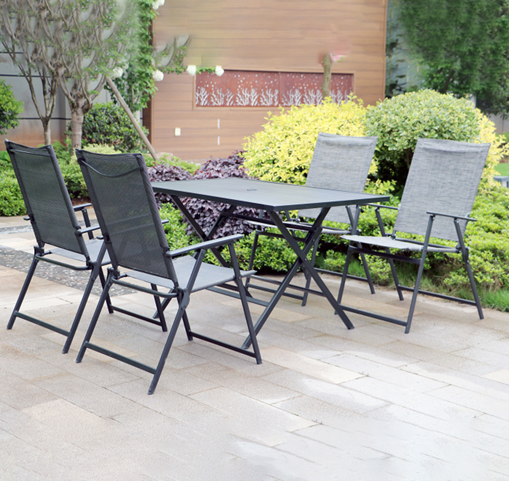Steel Folding Outdoor Dining Set 1011