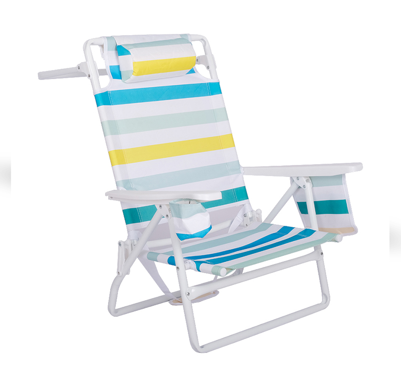 Custom Portable Backpack Outdoor Aluminum Folding Collapsible Adjustable Reclining Beach Chair