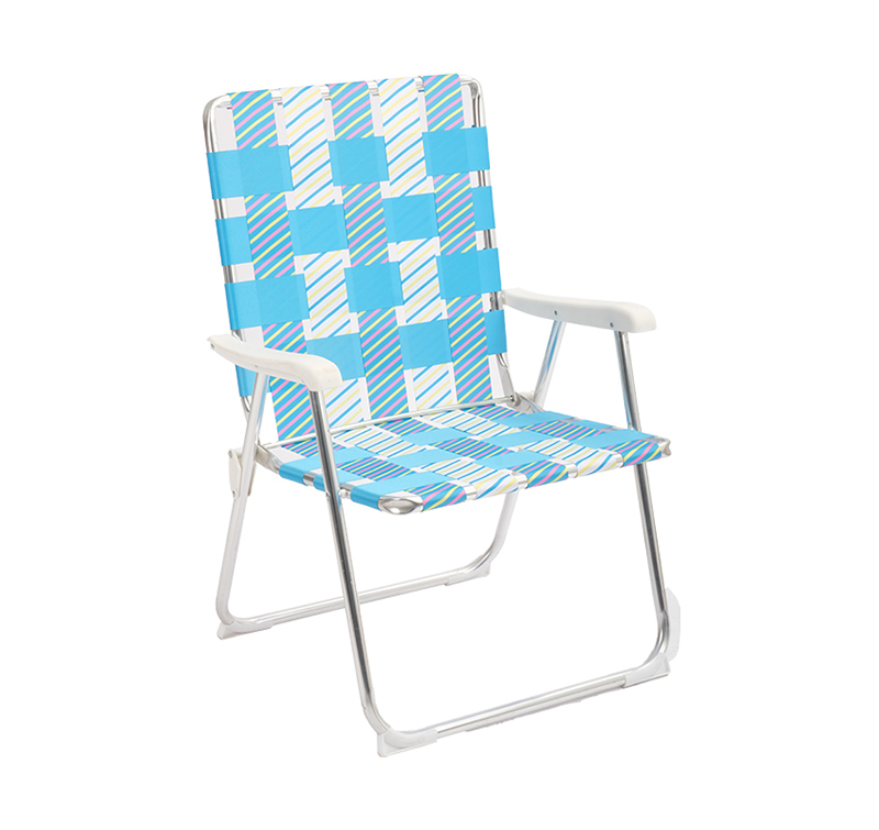 Beach Web Chair with PE Strap & Cool Armrests – Foldable Design