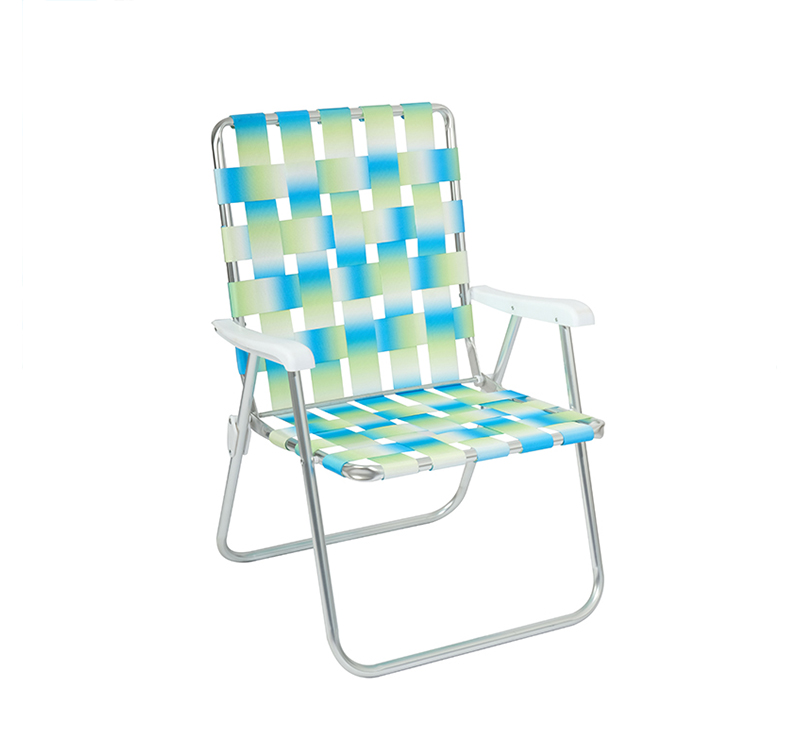 High Back Web Chair with Anti-Tip Legs – Aluminum Frame
