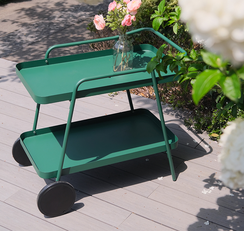 Contemporary Outdoor Steel Beverage Table SF7100 – Side Accent Table for Patio and Garden