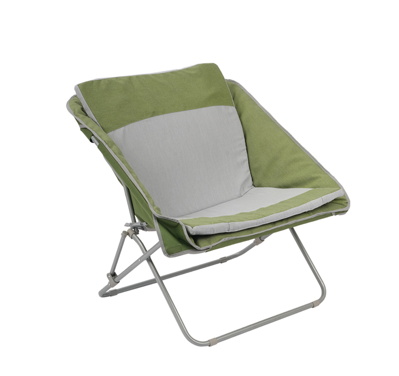 Ergonomic Folding Camping Chair with Cushion for Back Support