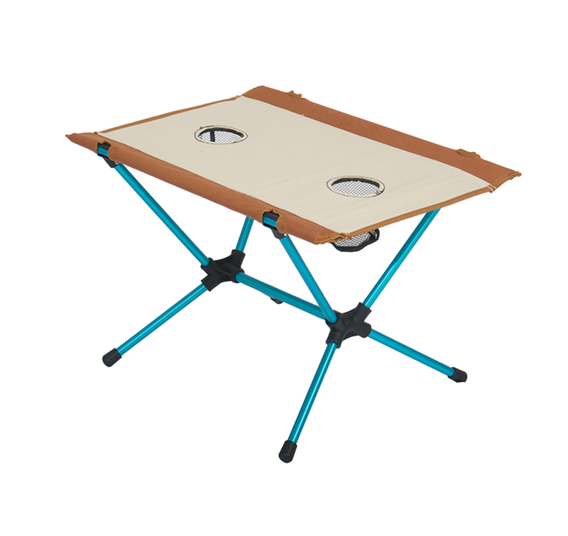 Compact Foldable Table with Steel Frame, 30kg Load, Cup Holders