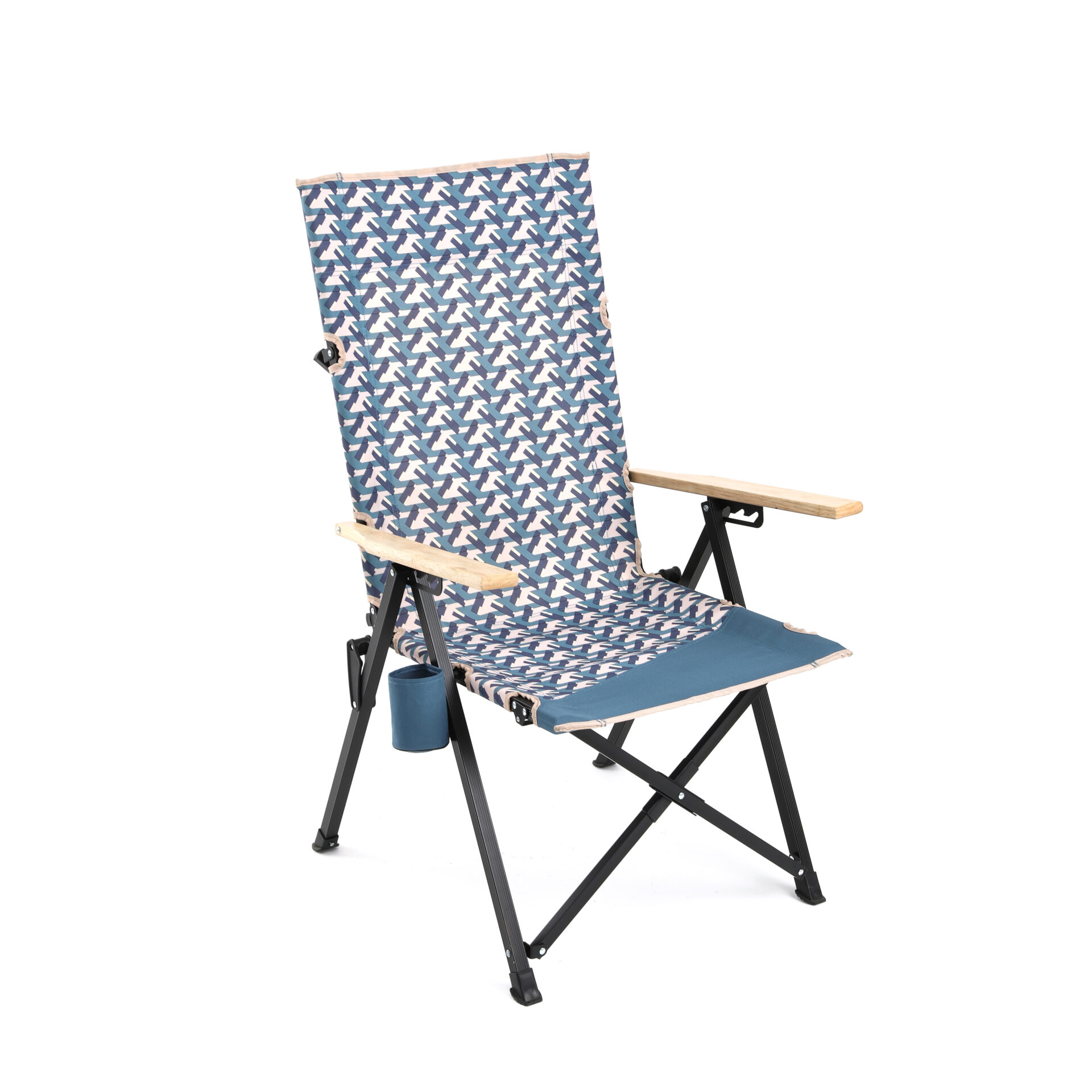 Oversize Portable Steel Tube High Back Camping Folding Chair