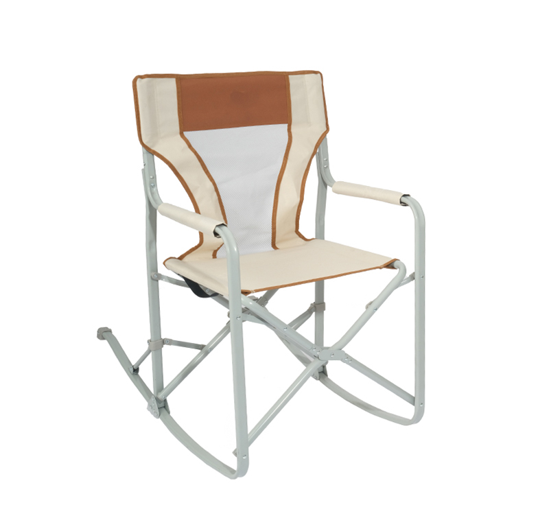 Compact Foldable Rocking Camping Chair with Hard Armrests