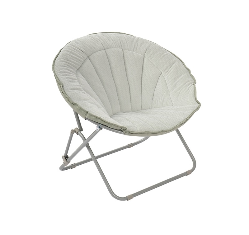 Durable Short Pile Polyester Saucer Chair – Foldable and Sturdy