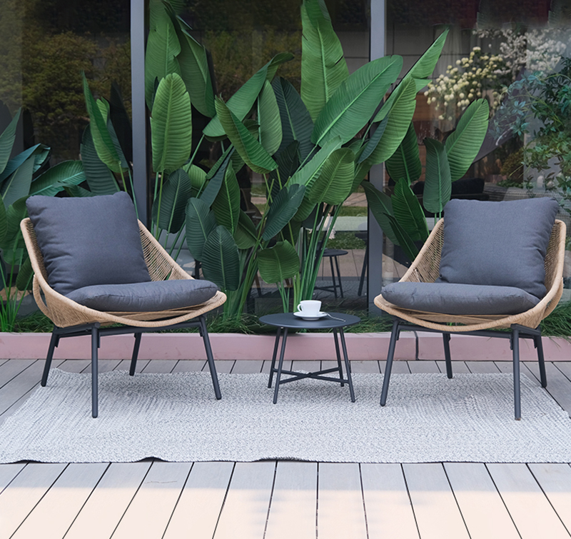 All-Weather SF4211 Bistro Set with Steel Construction for Balcony or Small Patio