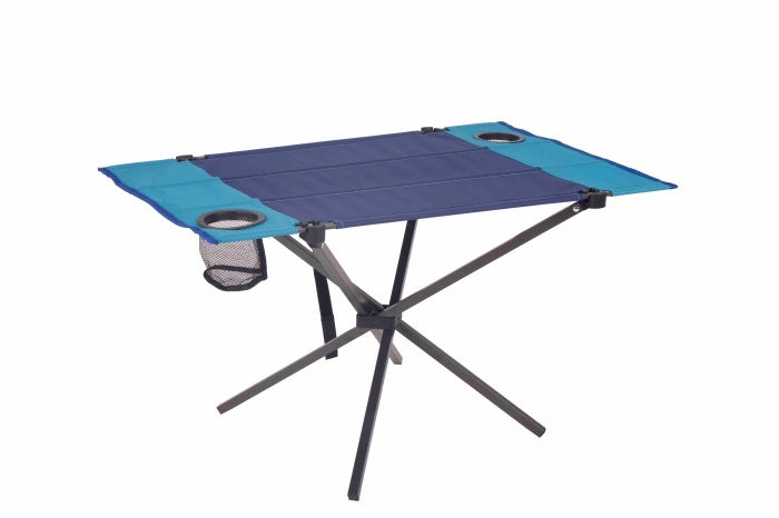 Aluminum Lightweight Portable Folding Camping Table with Cup Holder