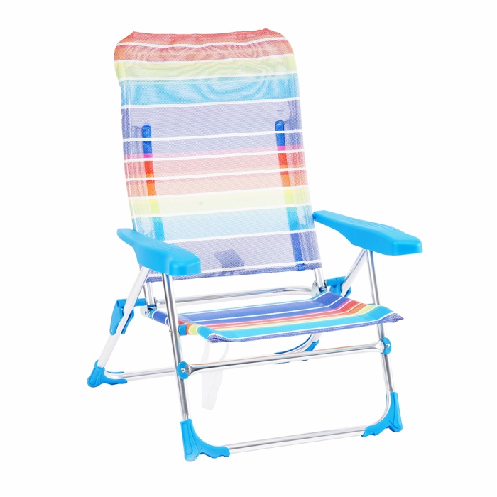 Comfortable Aluminium Fishing Chair High Back Camping Folding Beach Chair