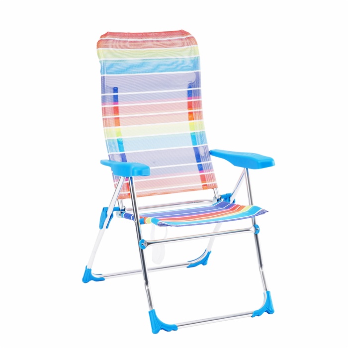 Custom Logo Foldable Aluminium Outdoor Beach Chair Folding Camping Chairs