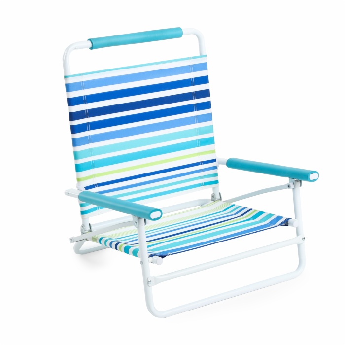 Low Seat Compact Size Lightweight Portable Foldable Sun Beach Chair