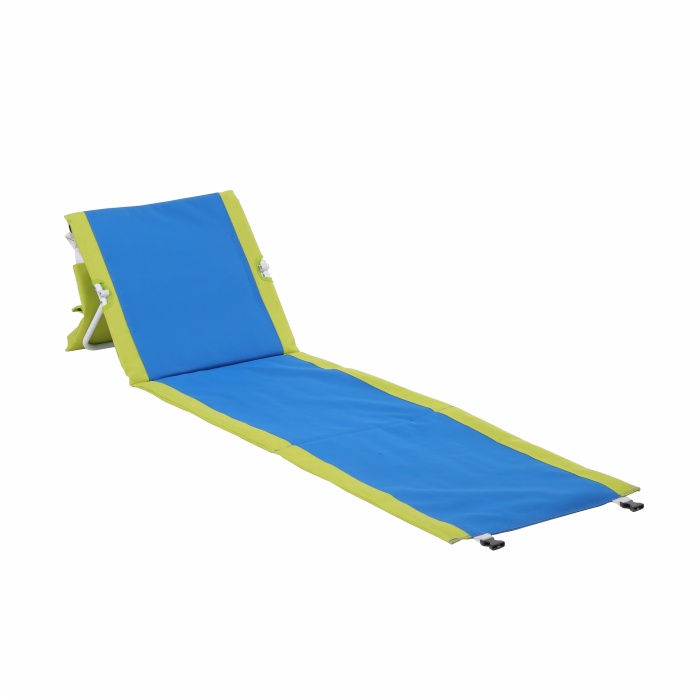 Oxford Cloth Double Layer Steel Pipe Folding Lightweight Outdoor Folding Beach Chair Mat