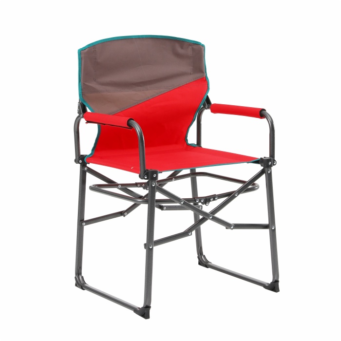 Outdoor Relax Steel Portable Lawn Chair Director Chair Folding Camping Chair with Side Table