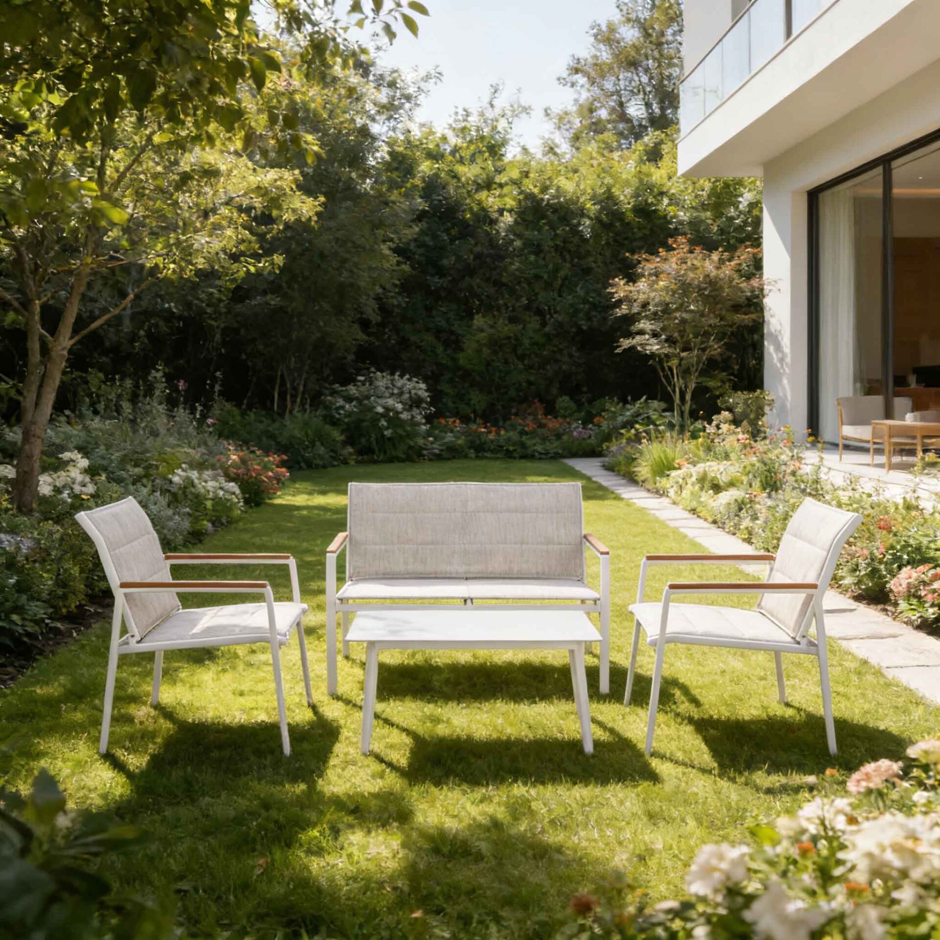 Kd Texitlene Padded Outdoor Dining Set 1009